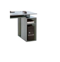 Mesa de Ordenador Roble Gris, 120x55x76cm - 2 Cajones y Estantes para Organización Eficiente